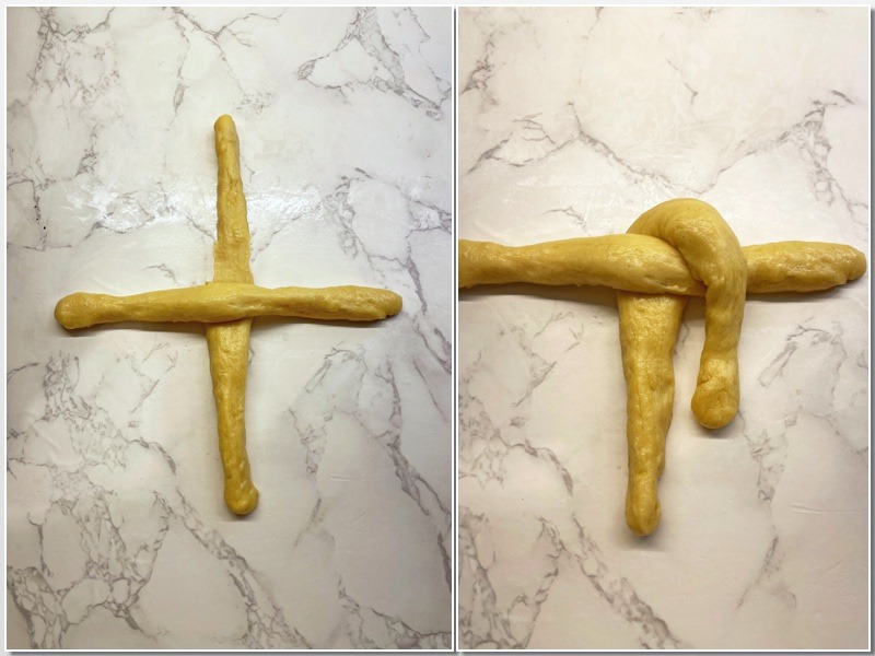 Osterhasen aus brioche-teig