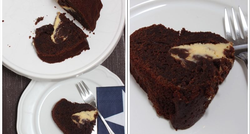 Schokoladenkuchen mit Cheesecake Füllung