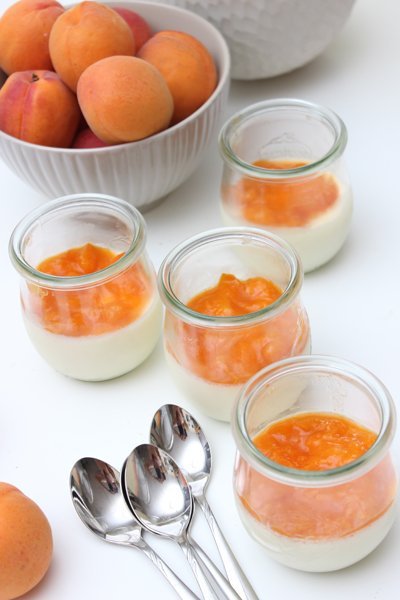Pannta Cotta mit Aprikosenmus - Dessert im Glas