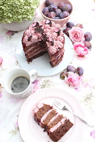 Himmlischer Naked Cake: Pflaumenmus-Weincreme-Torte 2