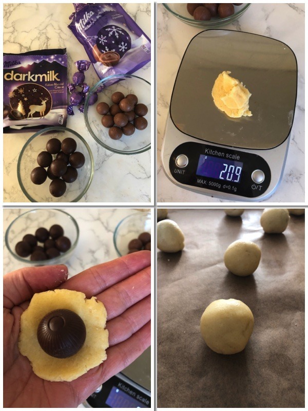 Leckere plätzchen mit milka feine kugeln als füllung