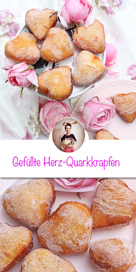 Quarkkrapfen in herzform rezept