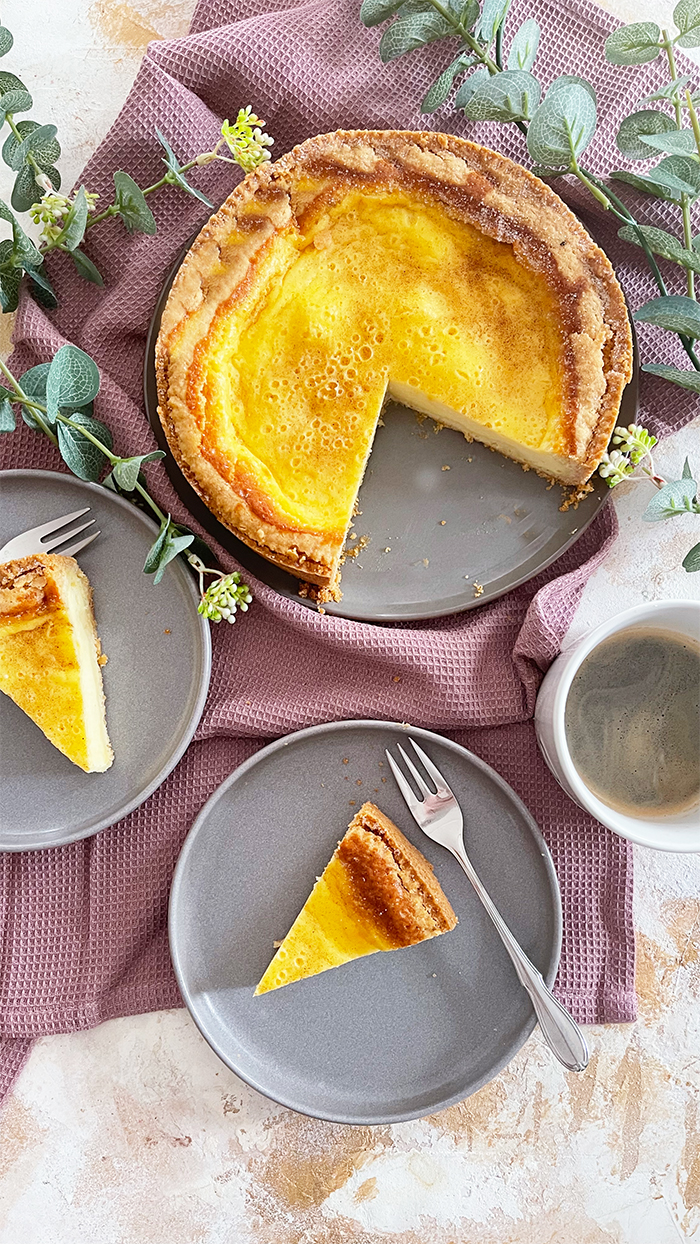 Rahmkuchen mit Zucker-Zimt Rezept, Rahmkuchen Rezept, Rahmkuchen wie vom Bäcker