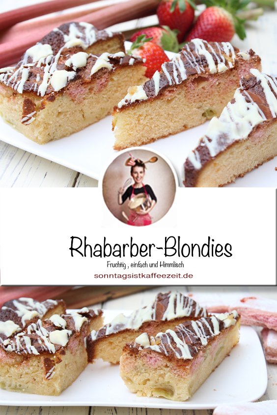 Rhabarber-Blondies Rezept