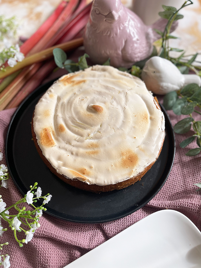 Rhabarberkuchen mit Baiser Rezept 