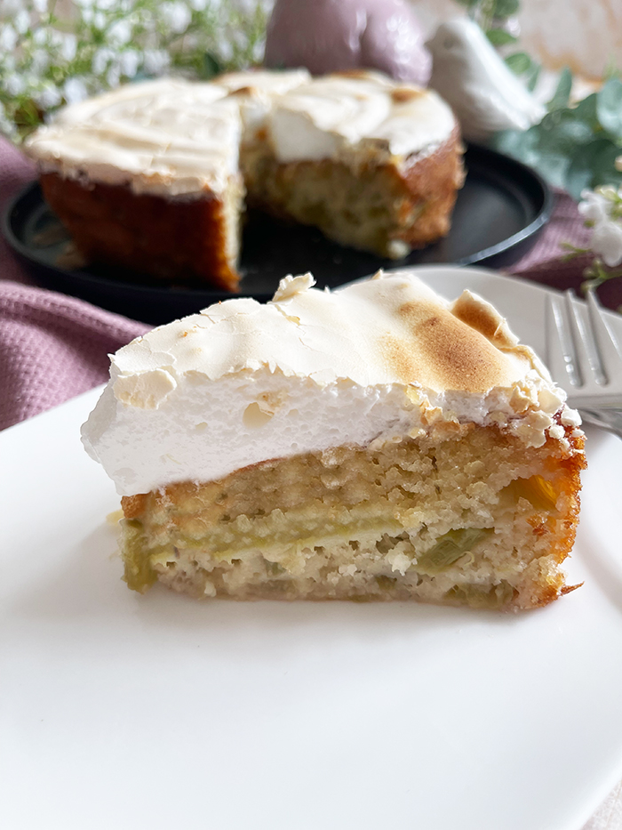 Rhabarberkuchen mit Baiser Rezept 