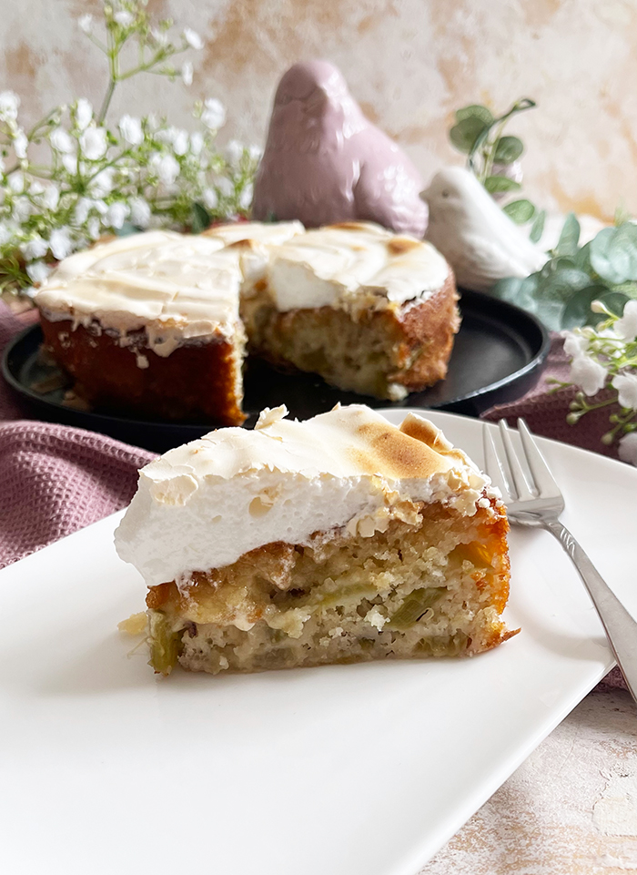 Rhabarberkuchen mit Baiser Rezept