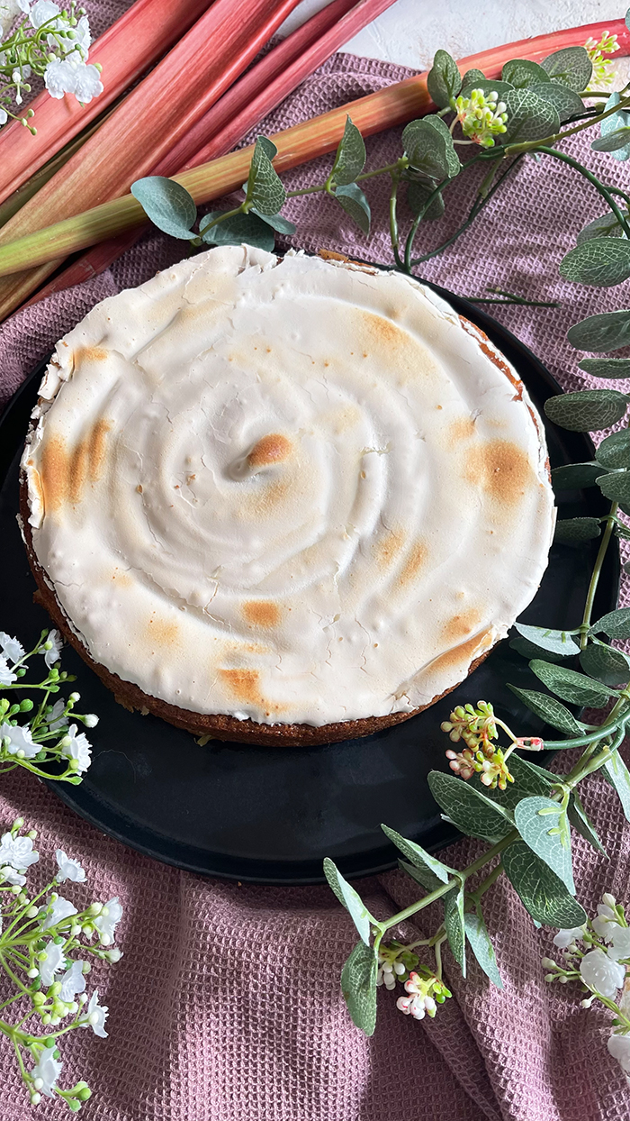 Rhabarberkuchen mit Baiser Rezept 