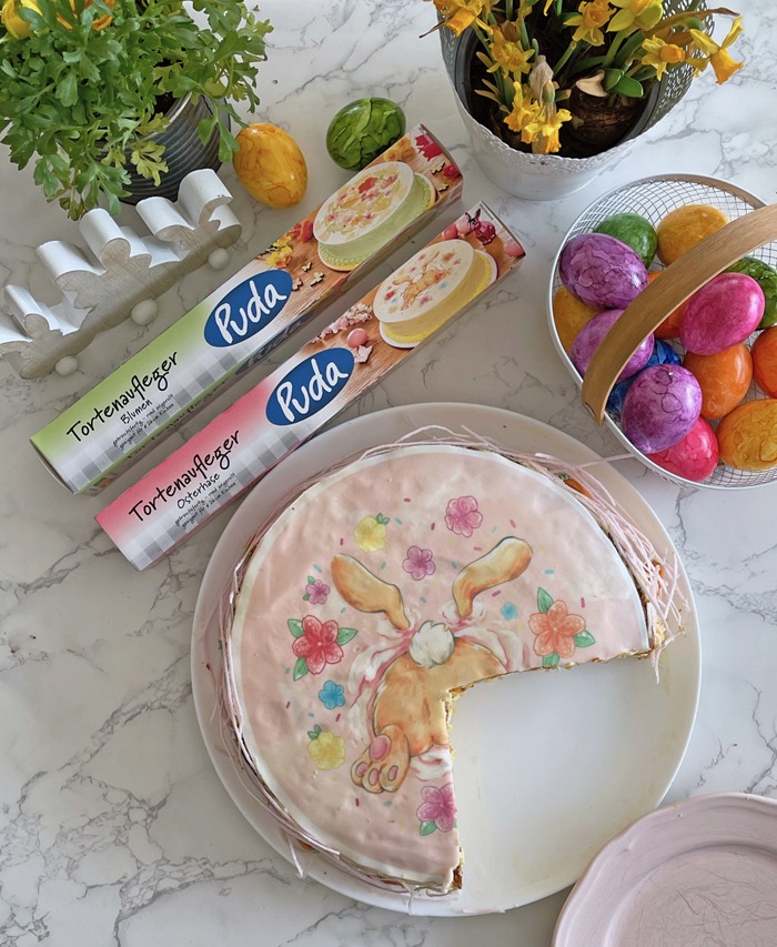 Rübelitorte mit Erdbeeren