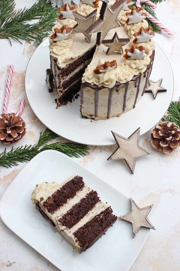 Schoko-Zimtstern-Torte | Eine himmlische Weihnachtstorte