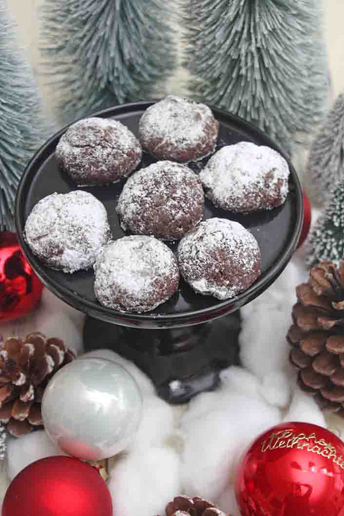 Schokokugeln oder snowcaps rezept - weihnachtliche kekse 3