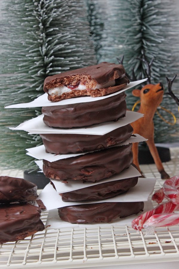 Schokoladen-marshmallow-doppeldecker - weihnachtliches rezept