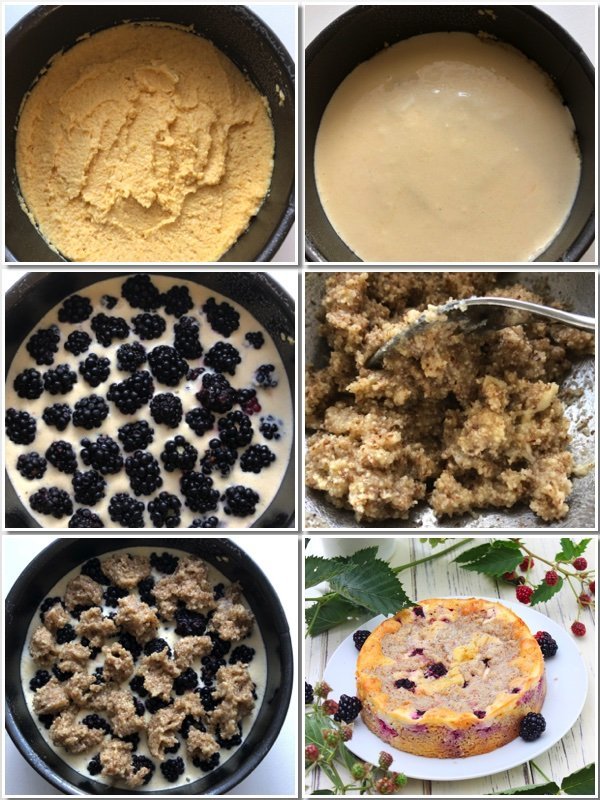 Rezept: Brombeer-Streuselkuchen |  Low Carb