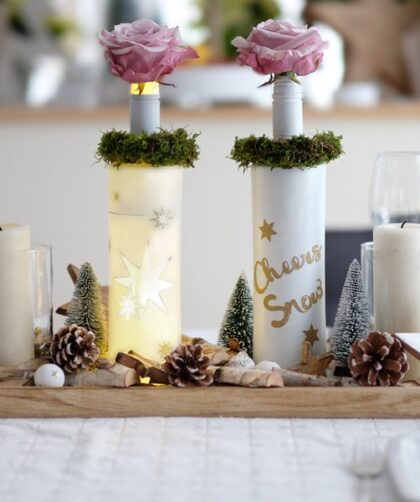 IMG Stilvolle beleuchtete weihnachtliche Vasen mit Bree Wein 05