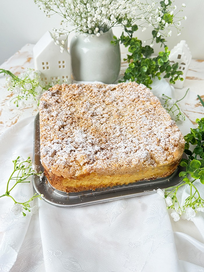 Streuselkuchen mit Pudding nach Omas bestes Rezept