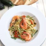 IMG Tagliatelle mit Garnelen Zucchini und Kirschtomaten mit der Pastamaschine von Tchibo TL
