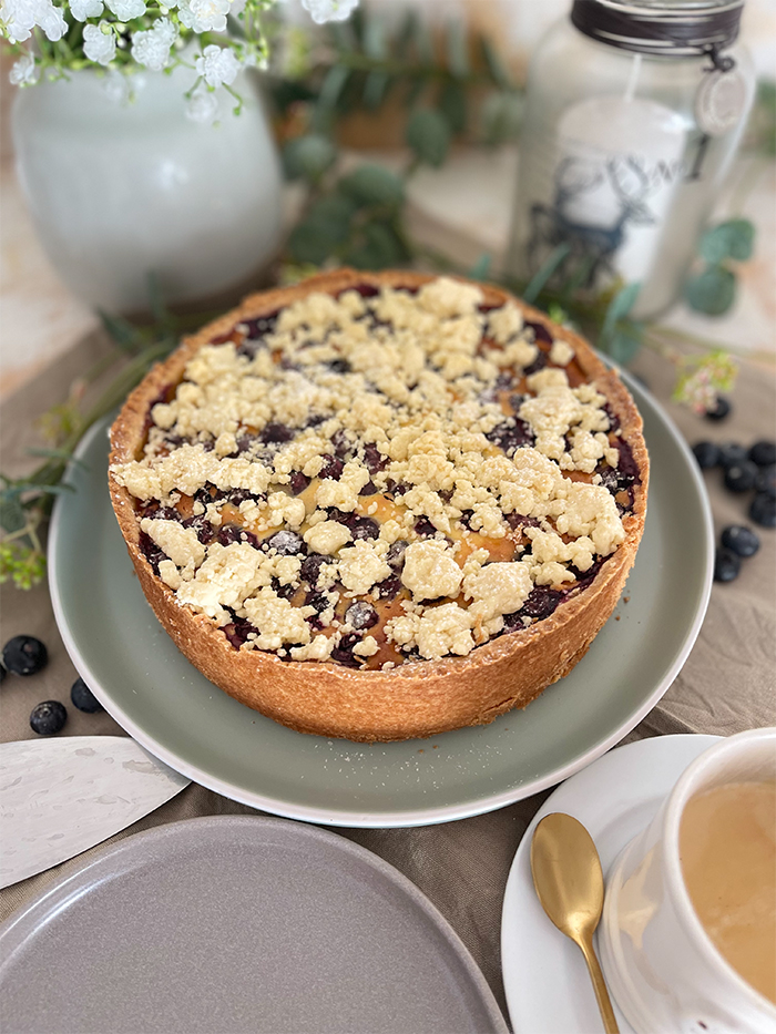 Verführerischer Käsekuchen mit Heidelbeeren und Streusel, Käsekuchen Rezept