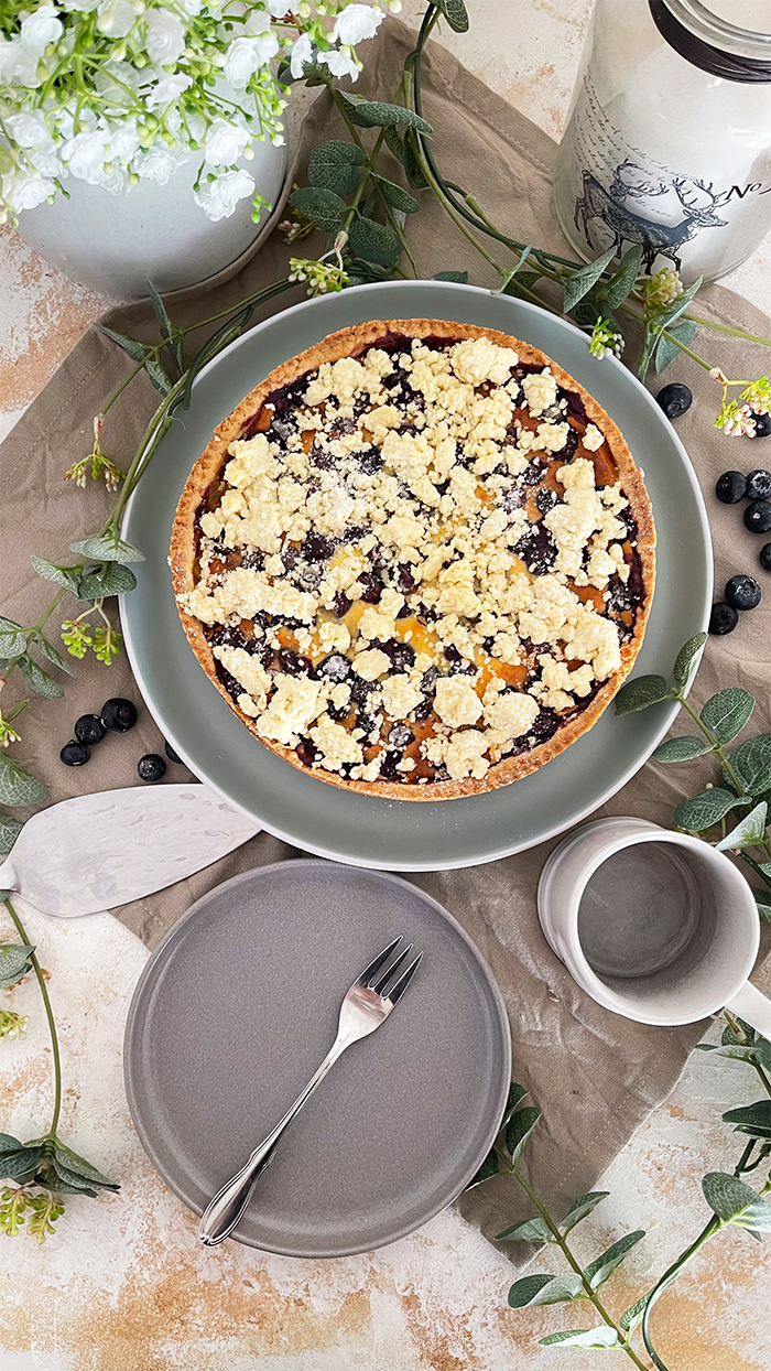 Verführerischer Käsekuchen mit Heidelbeeren und Streusel, Käsekuchen Rezept