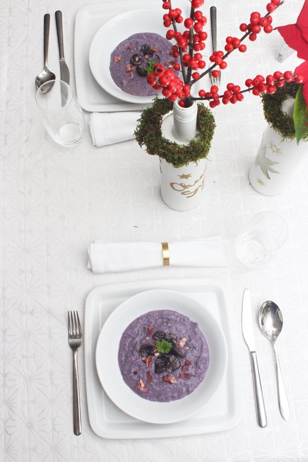 Violette Kartoffelsuppe und warum man plötzlich an Weihnachten wieder zum Kind wird