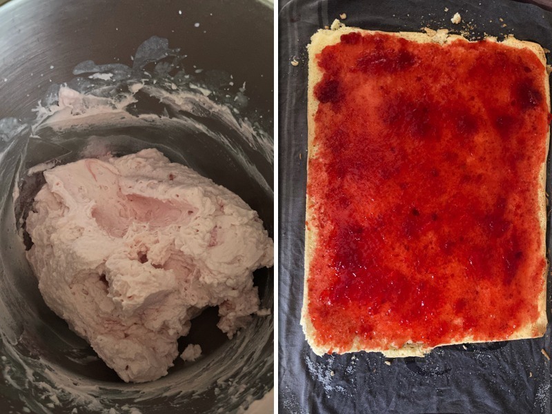Wickeltorte mit Erdbeeren und Sykr-Mascarpone-Creme