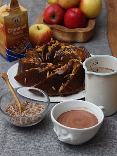 Mega leckerer Schokoladen-Apfelkuchen mit Diamant Zucker