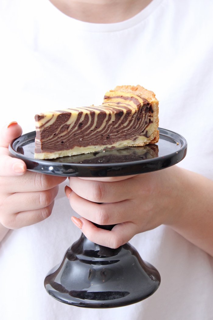 Zebra-Käsekuchen Rezept: Köstliches Dessert mit einfachem Marmoreffekt