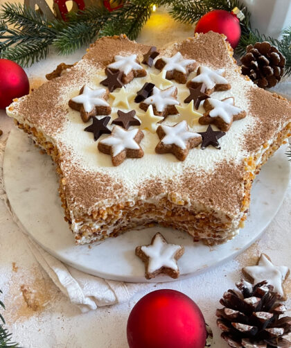 Himmlische Zimtstern-Torte in Sternenform 1 IMG Zimtstern Torte Rezept 2 scaled