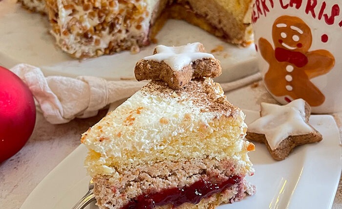 Zimtstern-torte in sternenform