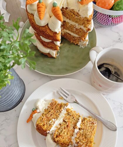 Karotten-Haselnuss-Torte mit Vanillecreme: Festlich und 1 A lecker ist sie! 1 Karotten-Haselnuss-Torte mit Vanillecreme