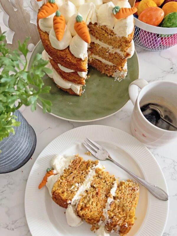 MG Karotten Haselnuss Torte mit Vanillecreme Ostertorte 27