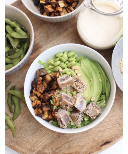 Avocado-Thunfisch-Edamame-Süßkartoffel Bowl: Einfach, Gesund und Köstlich! 1 Avocado-Thunfisch-Edamame Bowl Rezept